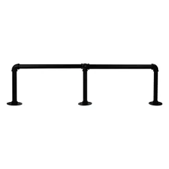 QUVIO Kledingrek wandmontage industrieel - Metaal - Zwart Clearance