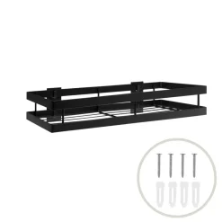 QUVIO kruidenrek keuken metaal - Zwart - 40 cm Best