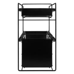 QUVIO Kruidenrek metaal met 2 lades - Zwart Sale