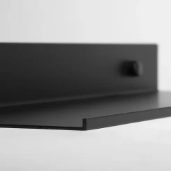 QUVIO Metalen muur plank - Zwart - 60 cm Clearance