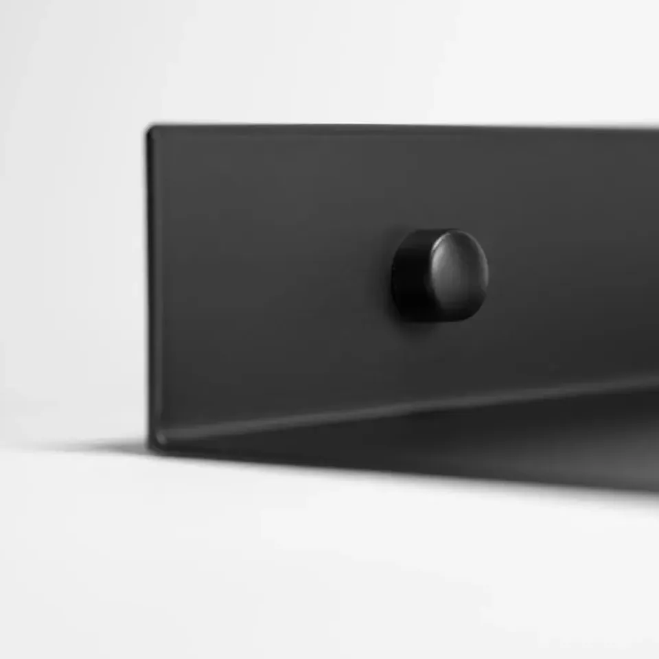 QUVIO Metalen muur plank - Zwart - 60 cm Clearance