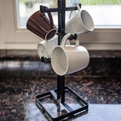 QUVIO Mokken houder - Metaal - Zwart Discount