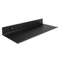 QUVIO Muur plank staal - Zwart Clearance