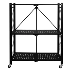 QUVIO Opvouwbaar keukenkastje metaal - Zwart Best