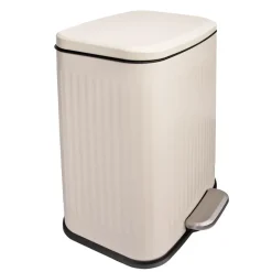 QUVIO Prullenbak 13 L - Rechthoekig afgerond - Metaal - Beige Online