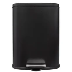 QUVIO Prullenbak 13 L - Rechthoekig afgerond - Metaal - Zwart Clearance