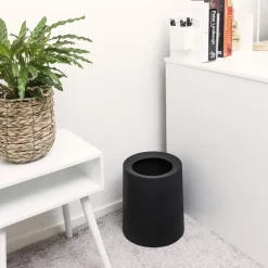 QUVIO Prullenbak plastic met binnenemmer - 12 L - Zwart Clearance