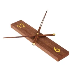 QUVIO Rechthoekige wandklok – 40cm – Hout – Donkerbruin Hot