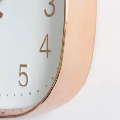 QUVIO Wandklok - 30 cm - Rosegoud en wit Best