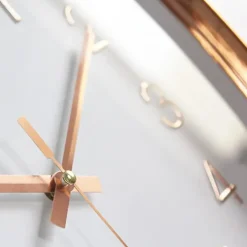 QUVIO Wandklok - 30 cm - Rosegoud en wit Best