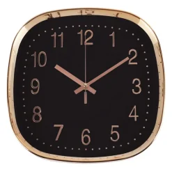 QUVIO Wandklok - 30 cm - Roségoud en zwart