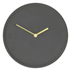 QUVIO Wandklok - 25cm - Beton - Antraciet New