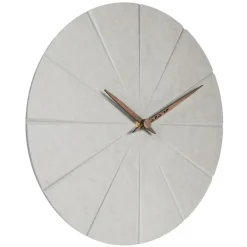 QUVIO Wandklok hout - Grijs Sale