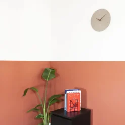 QUVIO Wandklok hout - Grijs Sale