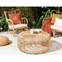 Beliani RANDAZZO - Salontafel - Beige - Rotan New