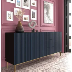 Homlando Ravenna F dressoir ladekast 200 3D3S gefreesd MDF folie met frame Outlet