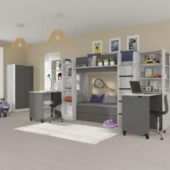 Homlando Rek met bureau Samoa-Fuji 165cm craft wit / grafiet Clearance