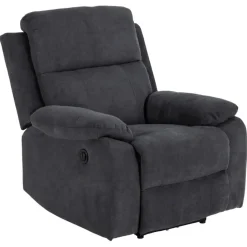 Giga Living Relaxfauteuil Donkergrijs - 95x90x98cm - Verstelbaar - Rinda Discount