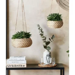 Beliani REMORA - Bloempot binnenbak - Natuurlijk - Zeewier New