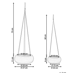 Beliani REMORA - Bloempot binnenbak - Natuurlijk - Zeewier New