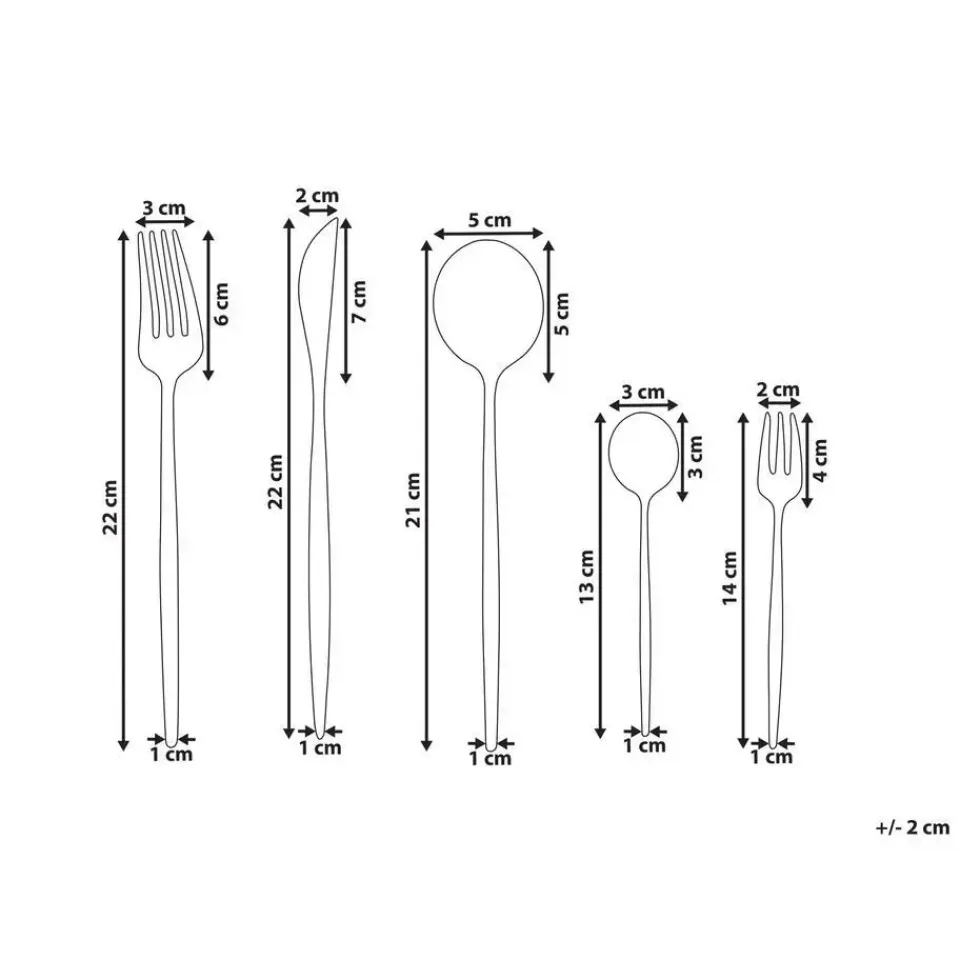 Beliani RIGATONI - Bestekset - Zwart - Roestvrij staal Best