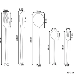 Beliani RIGATONI - Bestekset - Zwart - Roestvrij staal Best