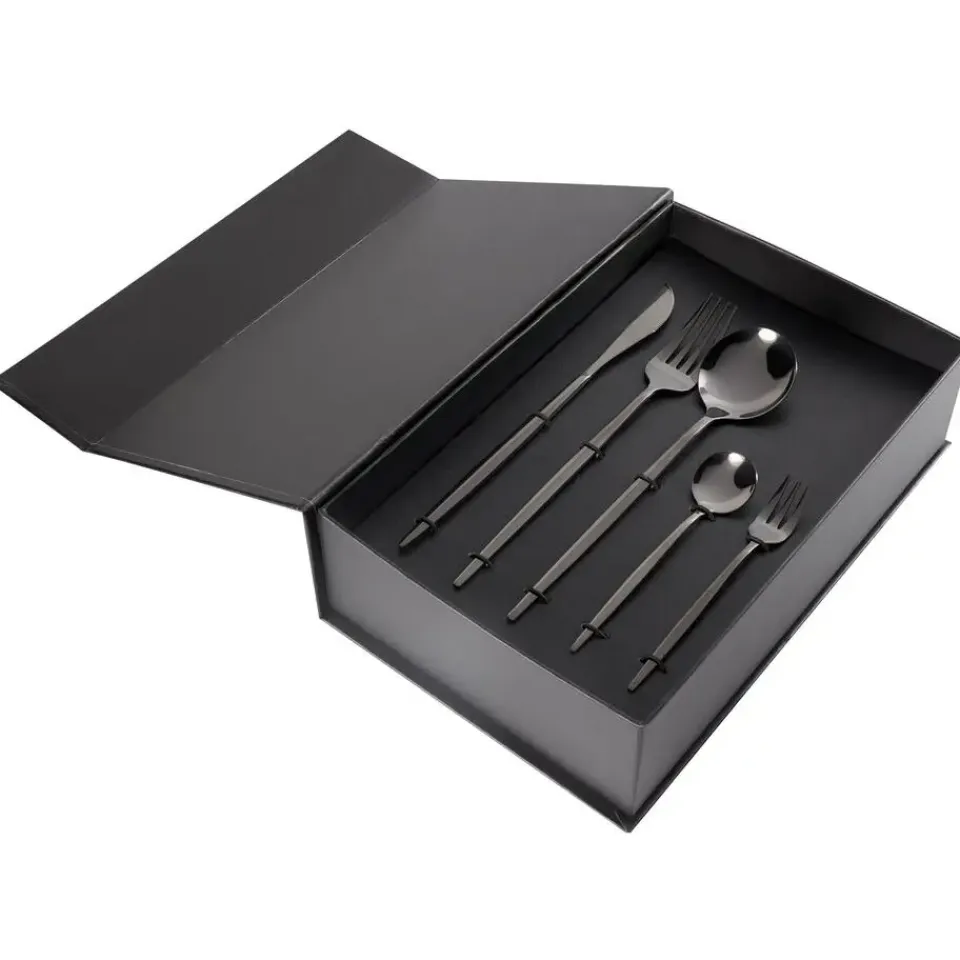 Beliani RIGATONI - Bestekset - Zwart - Roestvrij staal Best