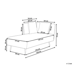 Beliani RIOM - Chaise longue - Mintgroen - Rechtszijdig - Stof