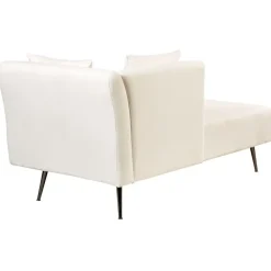 Beliani RIOM - Chaise longue - Wit - Rechtszijdig - Stof Clearance