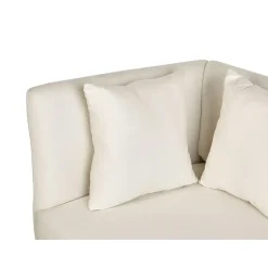 Beliani RIOM - Chaise longue - Wit - Rechtszijdig - Stof Clearance