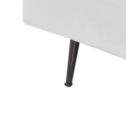 Beliani RIOM - Chaise longue - Wit - Linkszijdig - Stof Discount