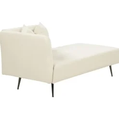 Beliani RIOM - Chaise longue - Wit - Linkszijdig - Bouclé Discount