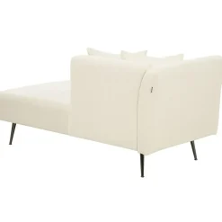 Beliani RIOM - Chaise longue - Wit - Linkszijdig - Bouclé Discount