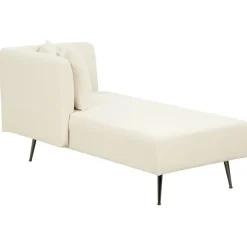 Beliani RIOM - Chaise longue - Wit - Rechterzijde - Bouclé