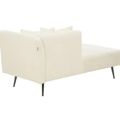 Beliani RIOM - Chaise longue - Wit - Rechterzijde - Bouclé