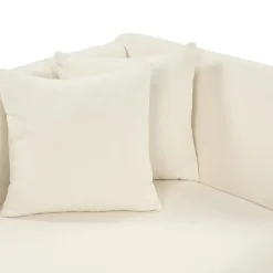 Beliani RIOM - Chaise longue - Wit - Rechterzijde - Bouclé