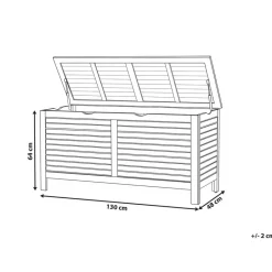 Beliani RIVIERA - Kussenbox - Donkere houtkleur - 130 cm - Acaciahout Clearance