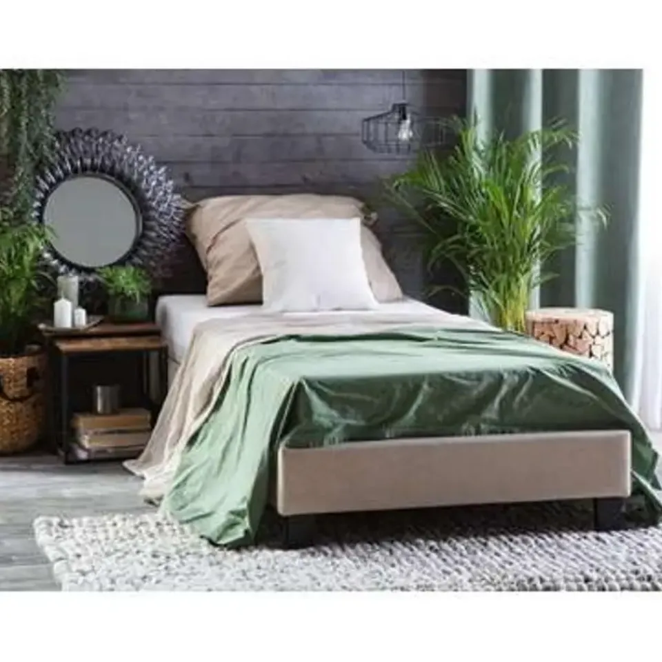 Beliani ROANNE - Kinderbed - Beige - 90 x 200 cm - Polyester Clearance