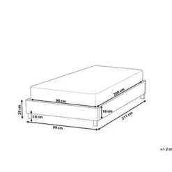 Beliani ROANNE - Kinderbed - Beige - 90 x 200 cm - Polyester Clearance