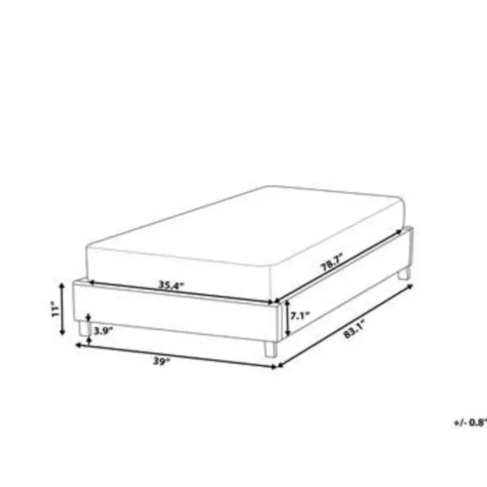 Beliani ROANNE - Kinderbed - Beige - 90 x 200 cm - Polyester Clearance