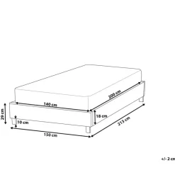 Beliani ROANNE - Tweepersoonsbed - Donkergroen - 140 x 200 cm - Bouclé Outlet