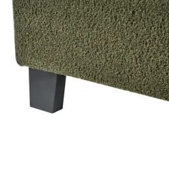 Beliani ROANNE - Tweepersoonsbed - Donkergroen - 140 x 200 cm - Bouclé Outlet