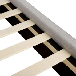 Beliani ROCHELLE - Bed opbergruimte - Lichtgrijs - 140 x 200 cm - Polyester Discount