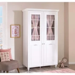 Leen Bakker Romance 2 deurs kledingkast met ramen meisjeskamer Discount