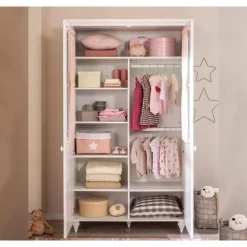 Leen Bakker Romance 2 deurs kledingkast met ramen meisjeskamer Discount