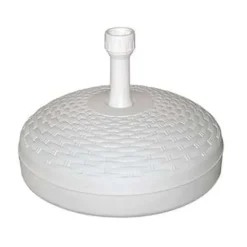 Merkloos Ronde parasolvoet - wit - rotan kunststof - D45 cm - vullen Hot