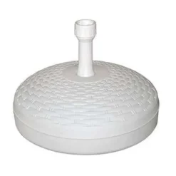 Merkloos Ronde parasolvoet - wit - rotan kunststof - D45 cm - vullen Hot