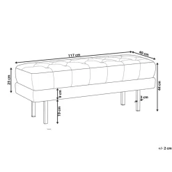 Beliani ROSEVILLE - Bankje - Geel - Fluweel New