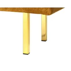 Beliani ROSEVILLE - Bankje - Geel - Fluweel New