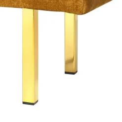 Beliani ROSEVILLE - Bankje - Geel - Fluweel New